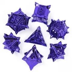 7pcs Dice Metal Pinwheel Purple