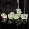 7pcs Dice Acrylic Metallic Clear Light Green