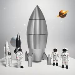 7pcs Dice Metal Rocket Silver