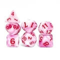 7pcs Dice Acrylic Blend Red Font Pink