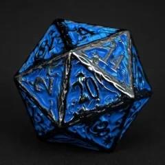7pcs Dice Metal Druid Vine Nickel Font Blue