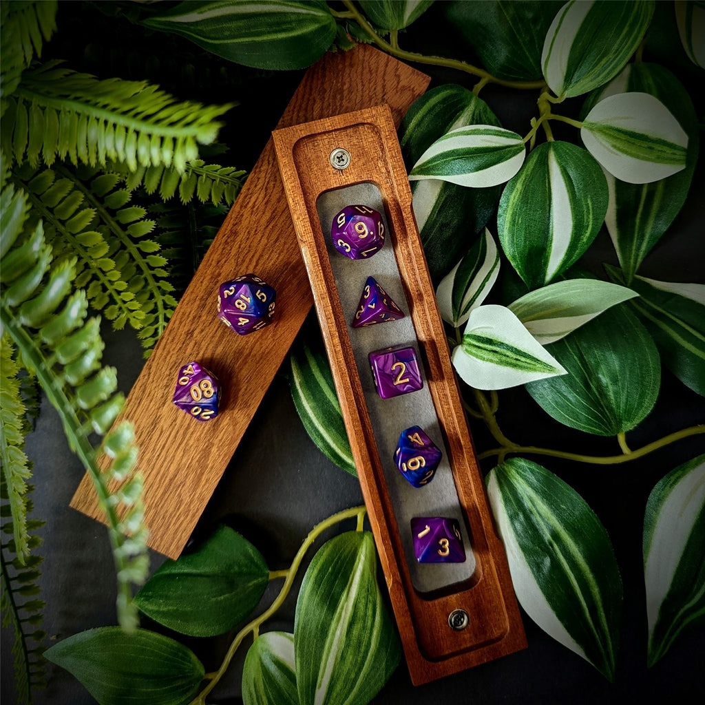 Blend of Purple & Blue Acrylic - 7pcs RPG Full Dice Set