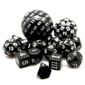 15pcs Dice Acrylic Sets White Font Black