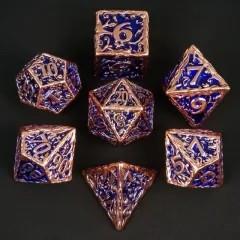 7pcs Dice Metal Druid Vine Copper Font Purple