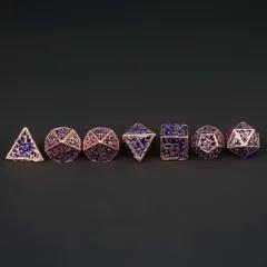 7pcs Dice Metal Druid Vine Copper Font Purple
