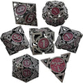 7pcs Dice Metal Hollow Arrow Nickel Red