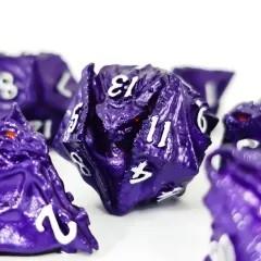 7pcs Dice Metal Dragon Head Purple