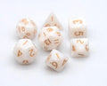 Silk White Acrylic - 7pcs RPG Mini Dice Set