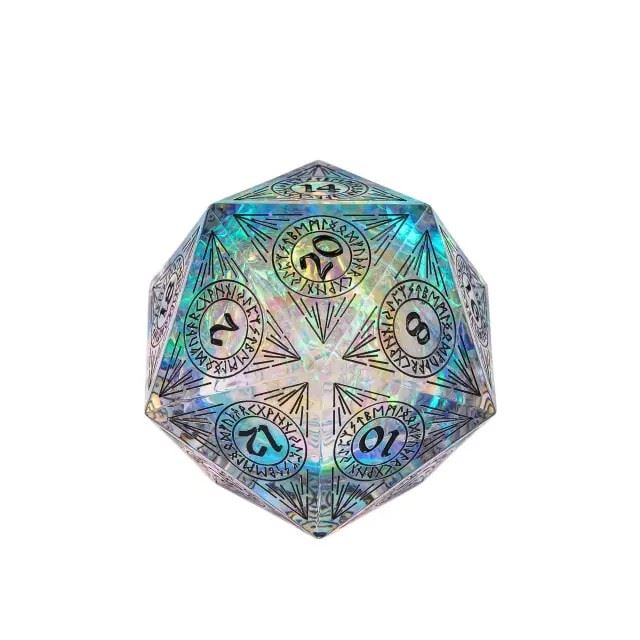 Candy in Clear Sharp Resin - D20 RPG Dice
