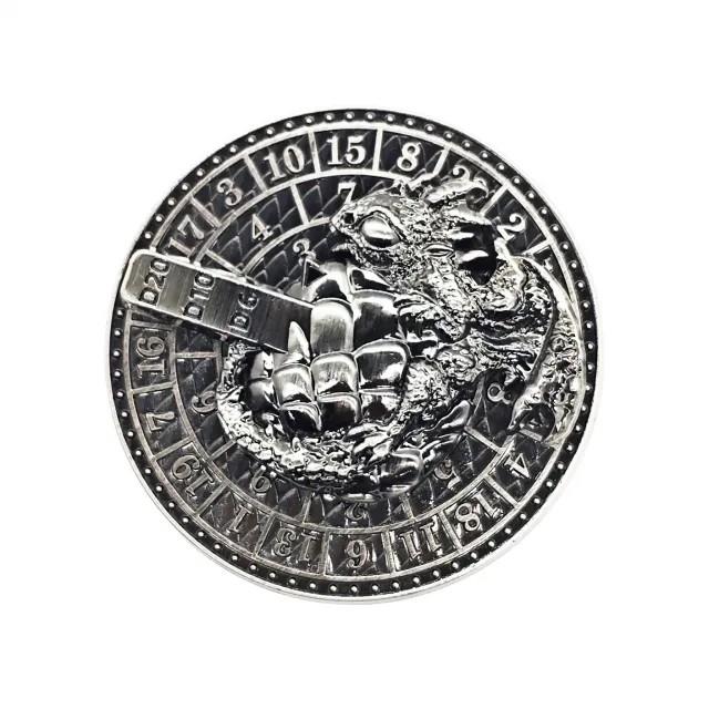Dice Metal Spinner Dragon Egg Silver
