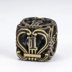7pcs Dice Metal Hollow Lute Bronze