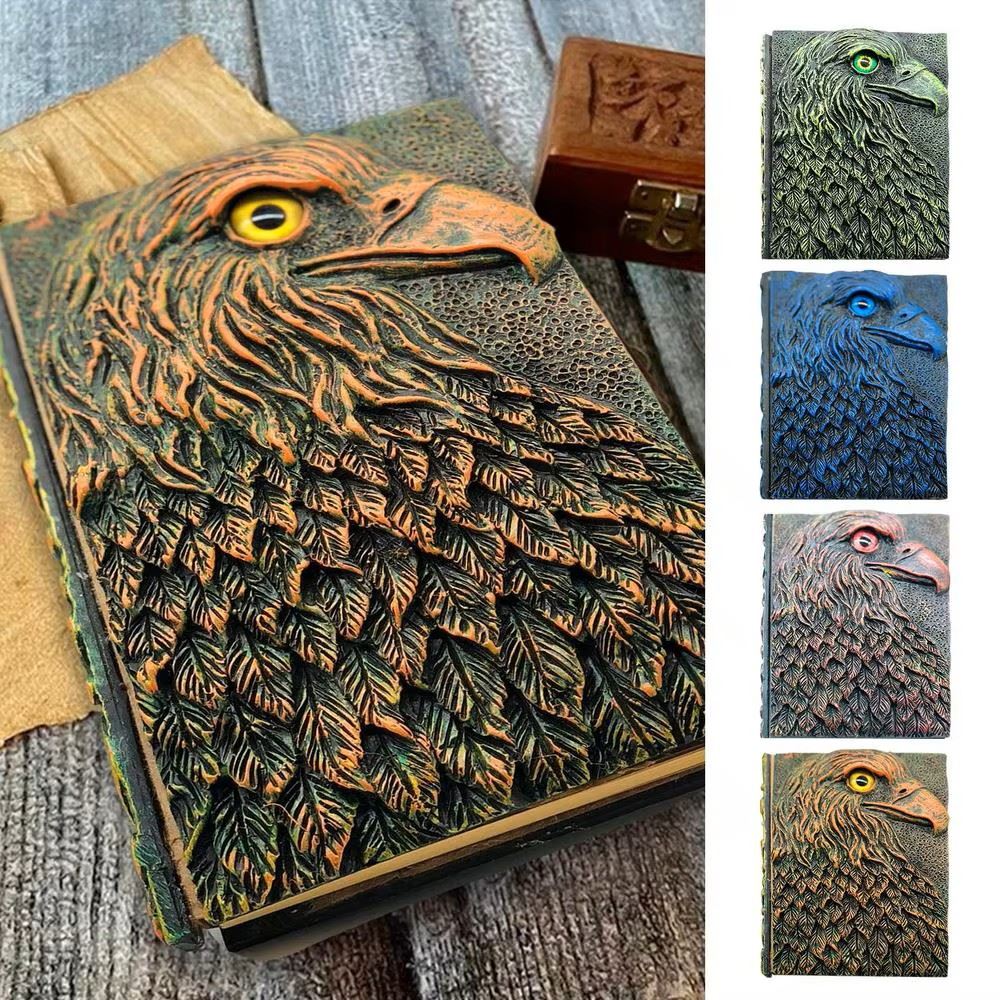 Blue Resin Eagle - A5 Handmade Hardback Notebook