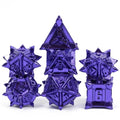 7pcs Dice Metal Pinwheel Purple