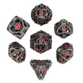7pcs Dice Metal Hollow Lute Red Font Nickel