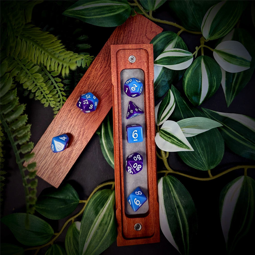 Blend of Blue & Purple Acrylic - 7pcs RPG Full Dice Set