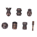 7pcs Dice Metal Bomb Worn Copper