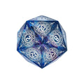 Constellation in Clear & Blue Sharp Resin - D20 RPG Dice