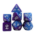 Blend of Blue & Purple Acrylic - 7pcs RPG Full Dice Set