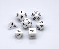 Solid White Acrylic - 7pcs RPG Mini Dice Set