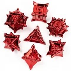 7pcs Dice Metal Pinwheel Red