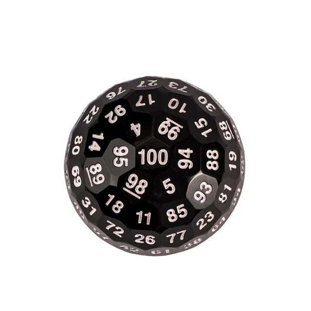 Black Dimple Face Acrylic - D100 RPG Dice