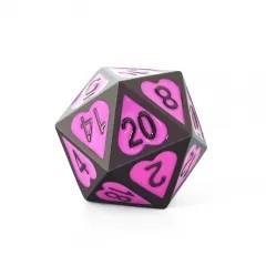7pcs Dice Metal Enamel Nickel Hearts Pink