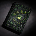 Green Resin Dragon - A5 Handmade Hardback Notebook