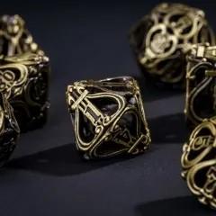 7pcs Dice Metal Hollow Lute Bronze