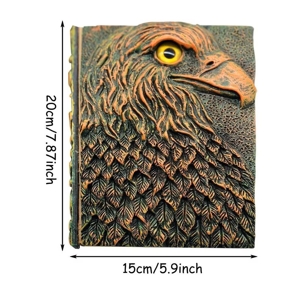 Gold Resin Eagle - A5 Handmade Hardback Notebook