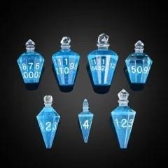 Blue Potion Resin -  7pcs RPG Dice Set