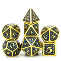 7pcs Dice Metal Stitch Gold Dark Blue