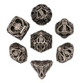 7pcs Dice Metal Hollow Lute Silver