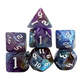 Blend of Sky Blue & Purple Acrylic - 7pcs RPG Full Dice Set