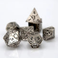 Tentacles in Silver Metal - 7pcs RPG Dice Set