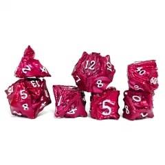7pcs Dice Metal Dragon Head Red