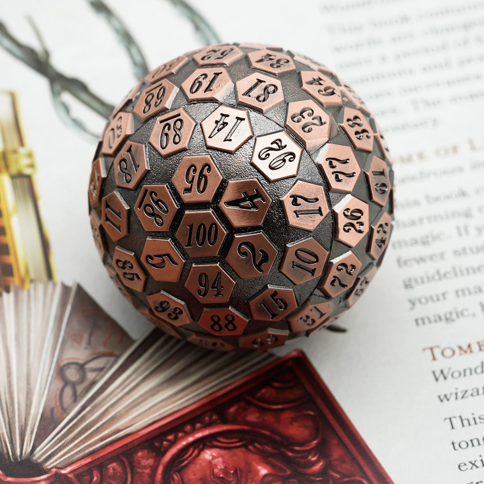 D100 RPG Dice - Copper Metal