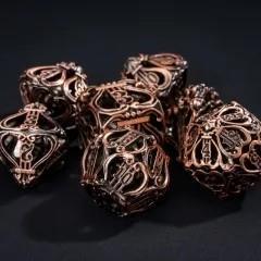7pcs Dice Metal Hollow Lute Copper