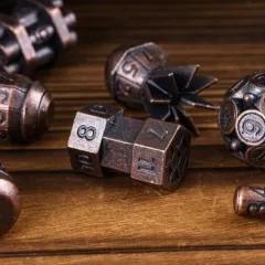 7pcs Dice Metal Bomb Worn Copper