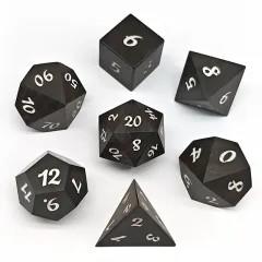 7pcs Dice Wooden Rosewood White Font Black