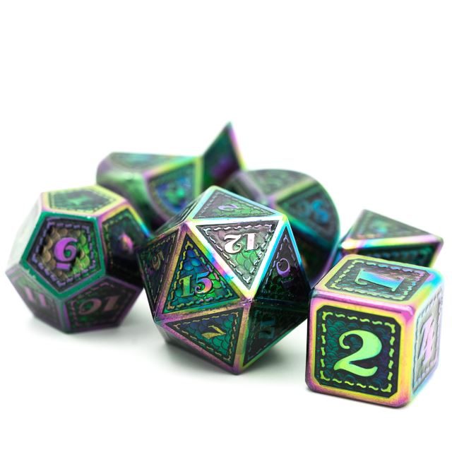 7pcs Dice Metal Stitch Rainbow