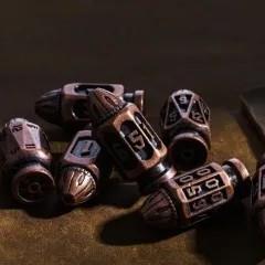 7pcs Dice Metal Bullet Worn Copper