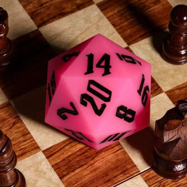 Black on Solid Purple Silicone - D20 RPG Dice