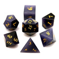 Purple Cat Eye Gemstone - 7pcs RPG Dice Set