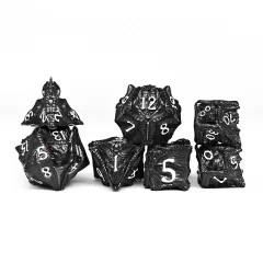 7pcs Dice Metal Dragon Head Black
