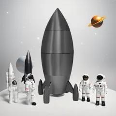 7pcs Dice Metal Rocket Black