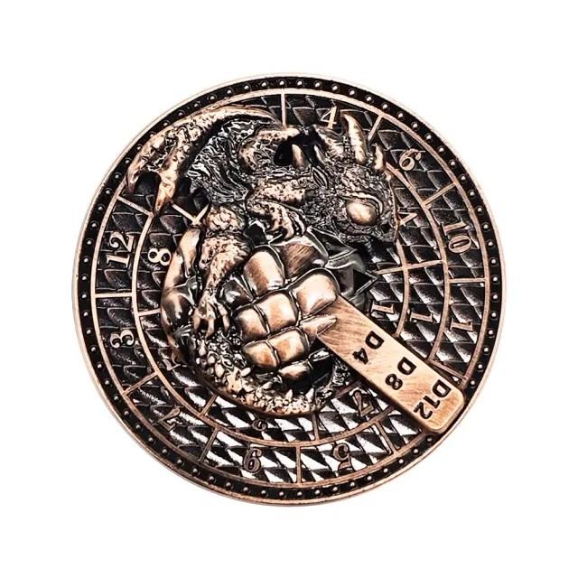 Dice Metal Spinner Dragon Egg Copper
