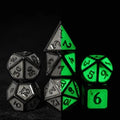 7pcs Dice Metal Glow Nickel Font Grey