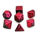 7pcs Dice Acrylic Metallic Frosted Red