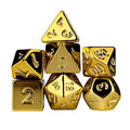 Yellow Metallic Acrylic - 7pcs RPG Dice Set