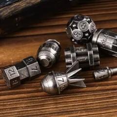7pcs Dice Metal Bomb Worn Silver